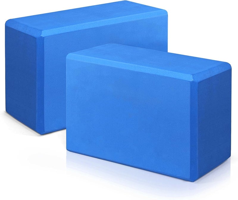 Corsiampoo Yoga Blocks 2 Pack 9x6x3 Inches, Sturdy Foam Yoga Block, Premium EVA, Non Slip High Density for Pilates Meditation, Stretching and Toning - Image 1